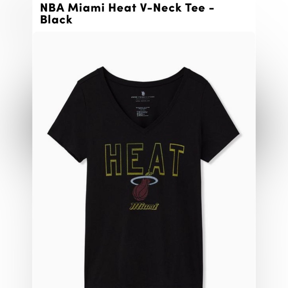 Women's Miami Heat Basketball  V Neck Shirt torrid Plus 2X